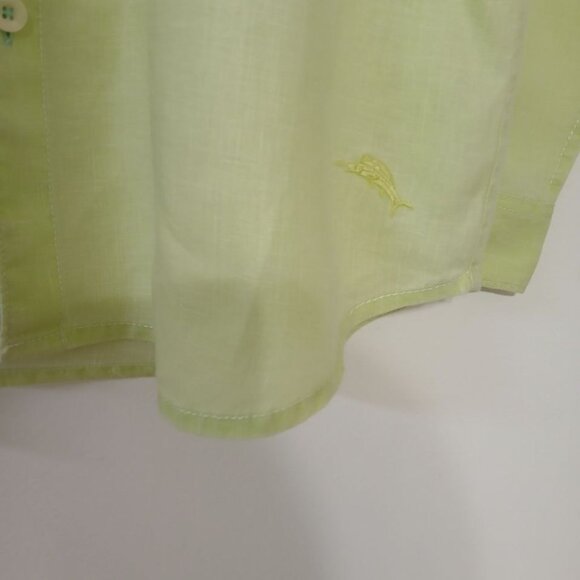Tommy Bahama Relax Linen Shirt Light Green Long Sleeve Size L - Picture 9 of 14